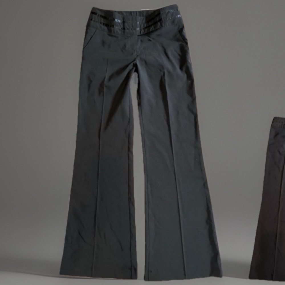 H&M sz 4 Black Tux Style Ribbon Waist Decorative DRESSY Pants Slacks - Picture 7 of 7